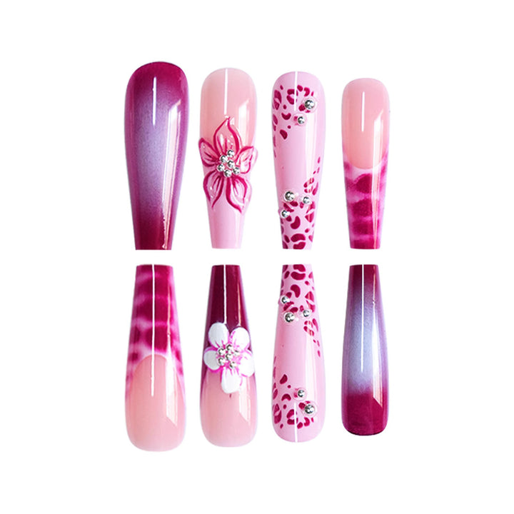 Floral Decorative Press-On Nail Art Bowlift