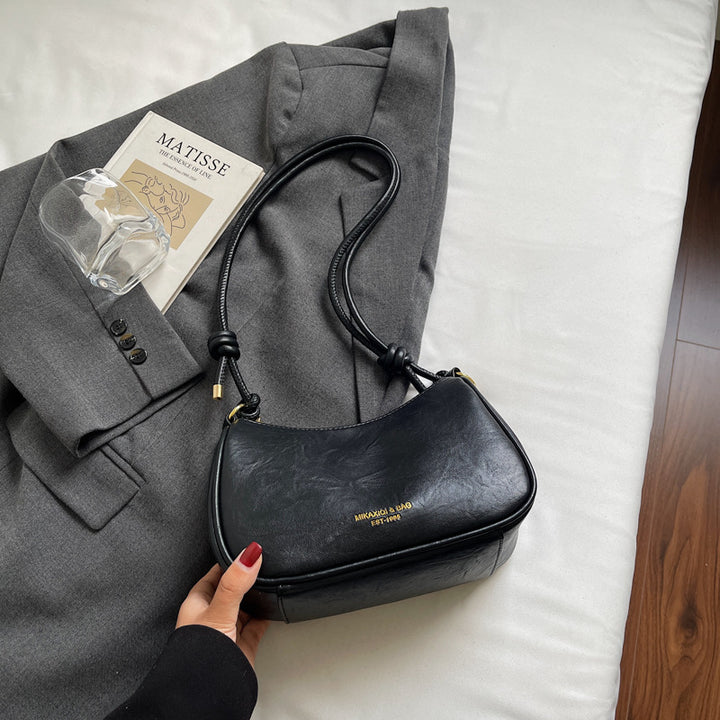 Fashionable Leather Shoulder Bag Bowlift