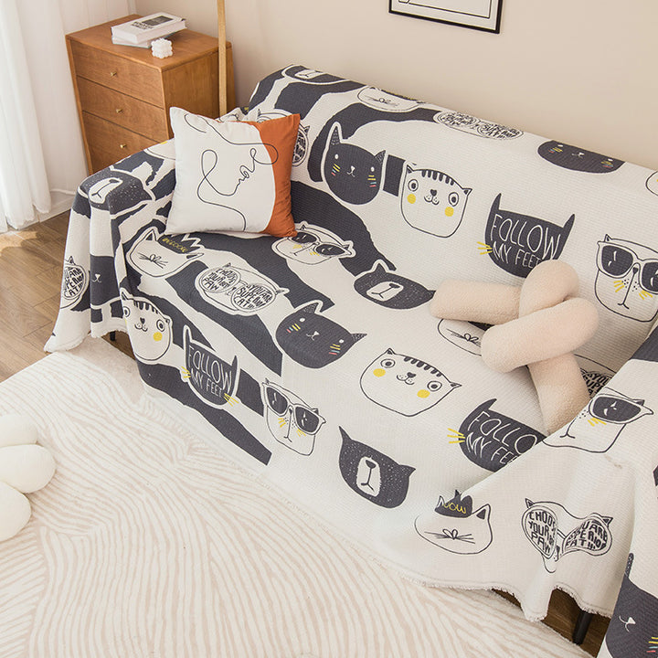 Soft Plush Bunny Pattern Throw Blanket