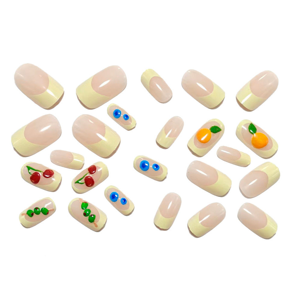 Artificial nails with colorful fruit designs Bowlift