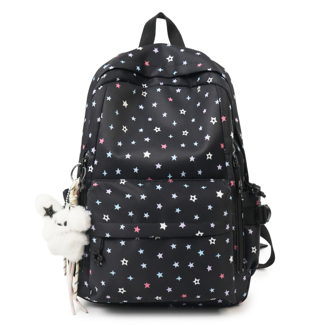 Backpack with Playful Star Pattern and Practical Storage Compartment Bowlift