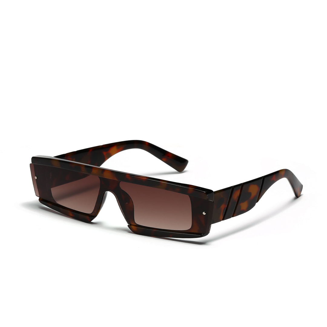 Women's oversized rectangular sunglasses with fashionable tortoiseshell design Bowlift