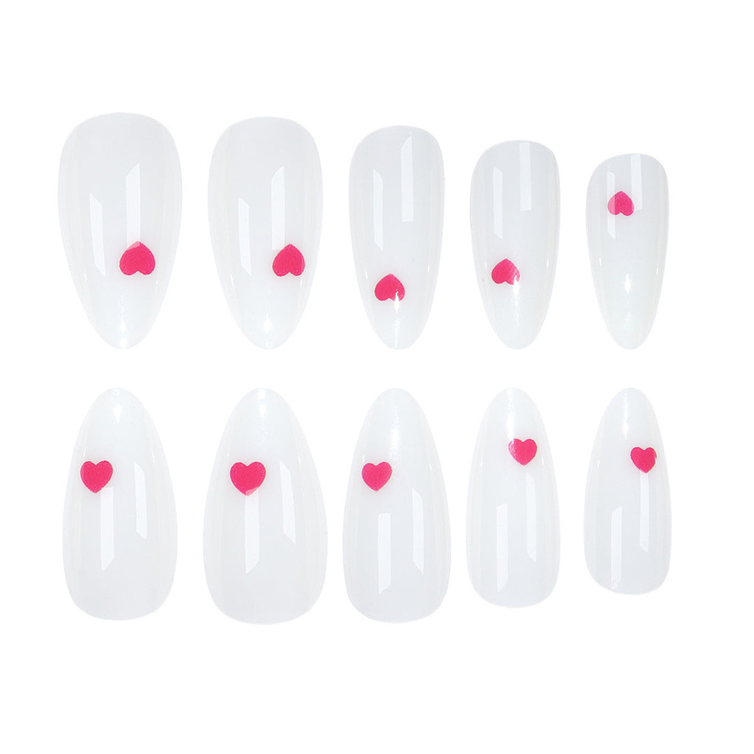 Heart-Detail Press-On Nails Bowlift