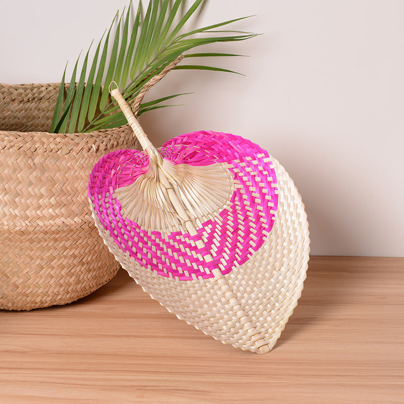 Women handmade fan made of natural material Bowlift