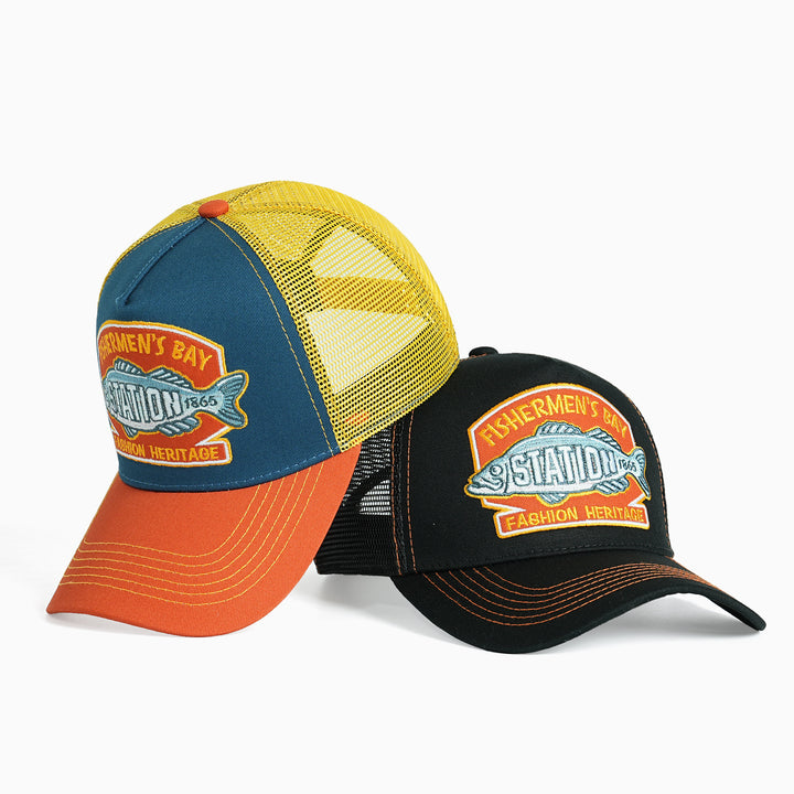 Ladies Trucker Cap with outstanding embroidery design Bowlift