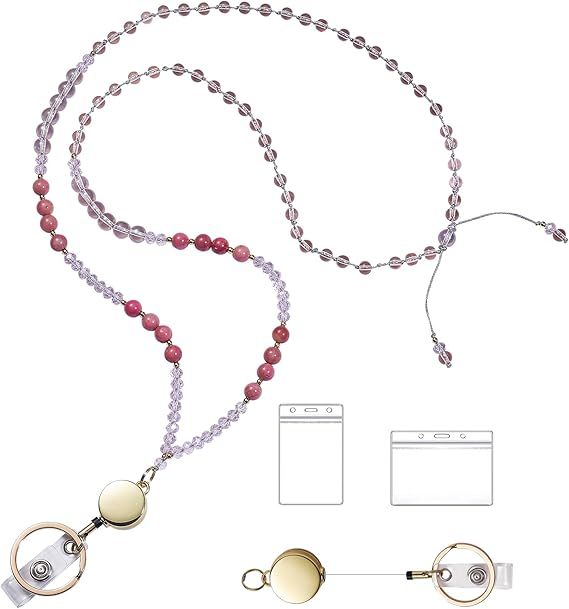 Beaded Eyewear Lanyard with Retractable Clip Bowlift
