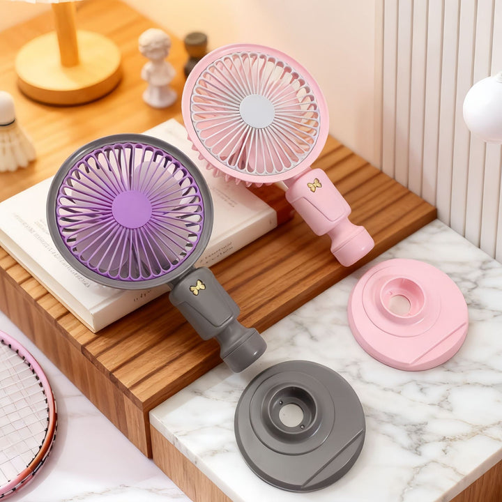 Women's Mini Desk Fan with Flexible Tilt Angle Bowlift