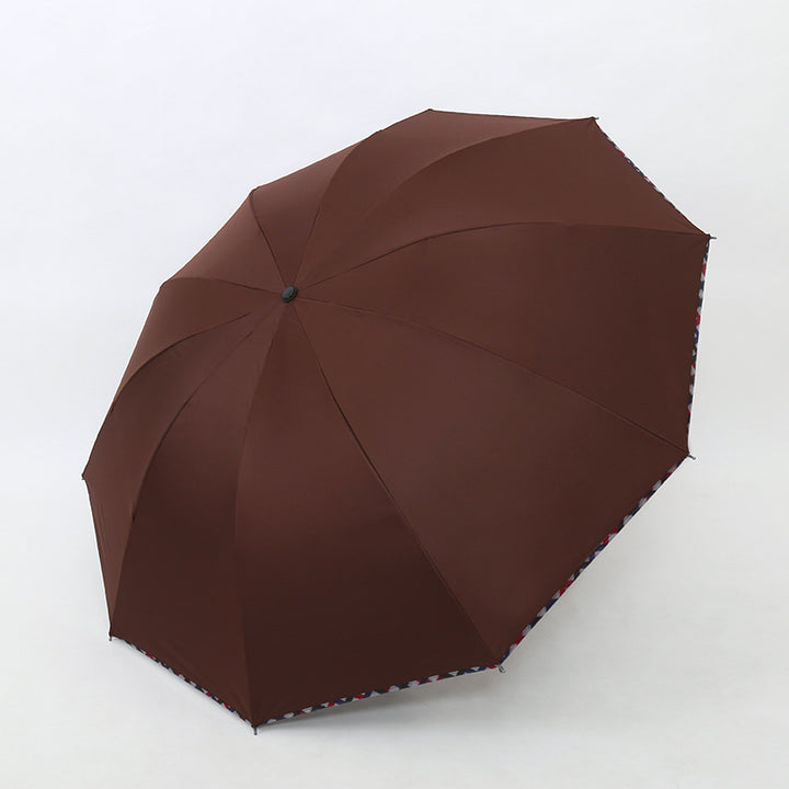 Ladies umbrella with floral design and reinforced frame Bowlift