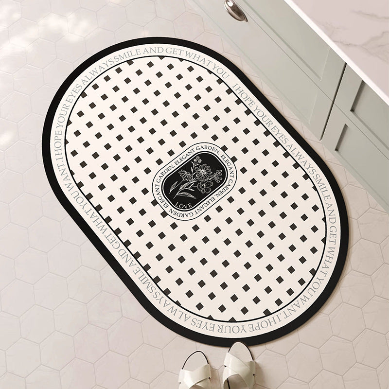 Decorative Floral Bath Mat Bowlift