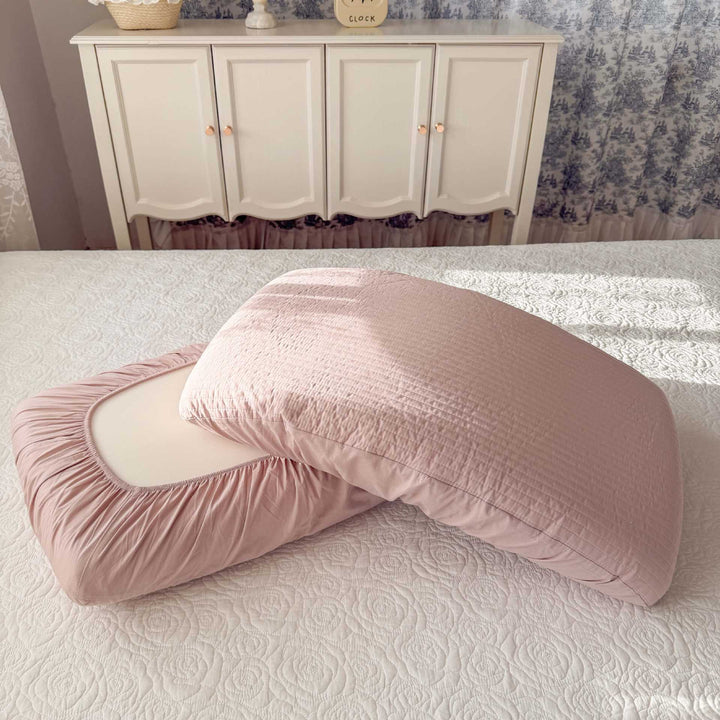 Elasticized Stretch Fitted Cover for Curved Maternity Body Pillow