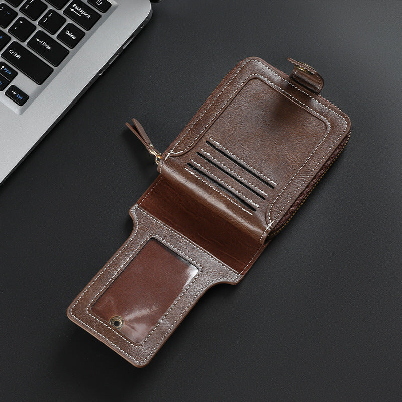 Bi-Fold Zip Wallet with Card Slots Bowlift