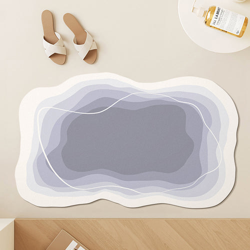 Modern Abstract Contoured Bath Mat