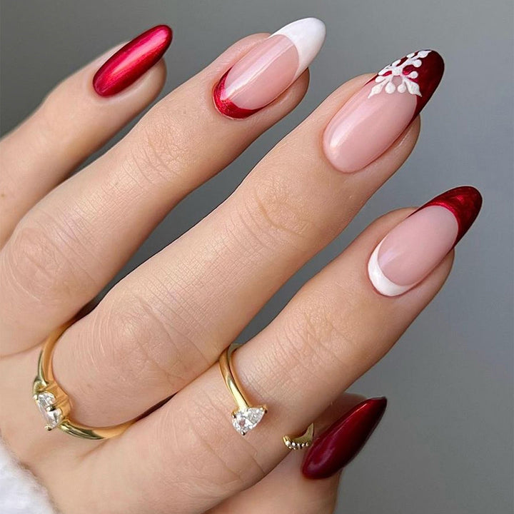 Acrylic nail set with gradient and elegant accents Bowlift