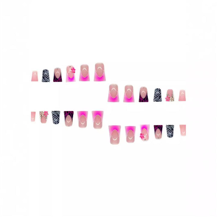 Artistic Long Press-On Nail Design Bowlift