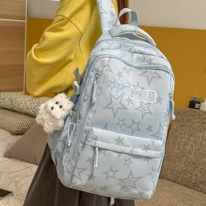 Star-Patterned School Backpack Bowlift