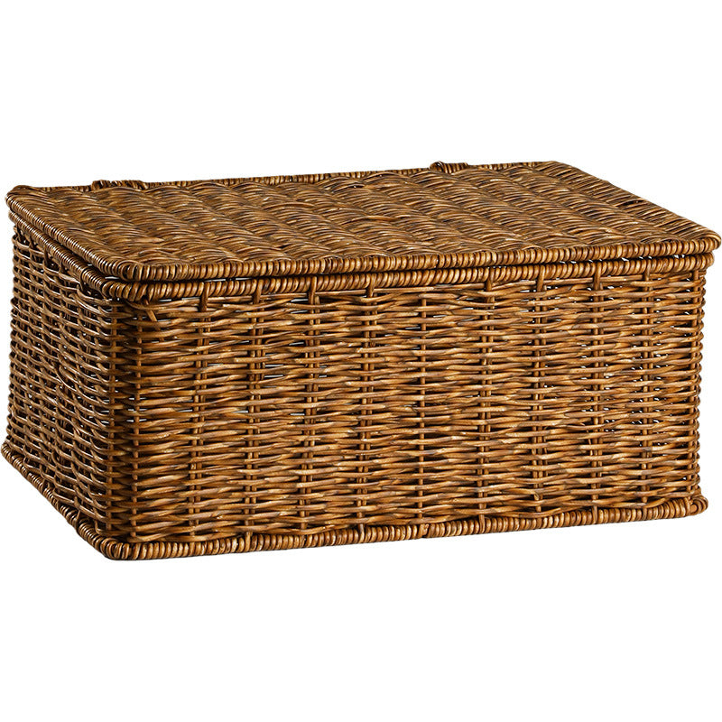 Handcrafted Wicker Storage Chest Bowlift