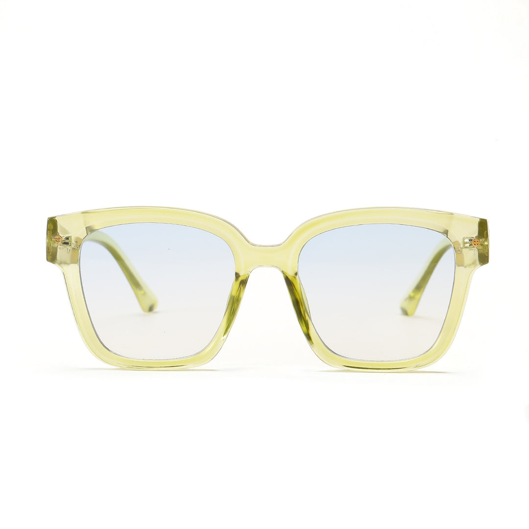 Women's fashionable square sunglasses with transparent frame Bowlift