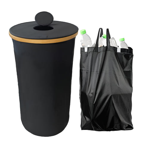 Waste bin with bamboo lid Bowlift
