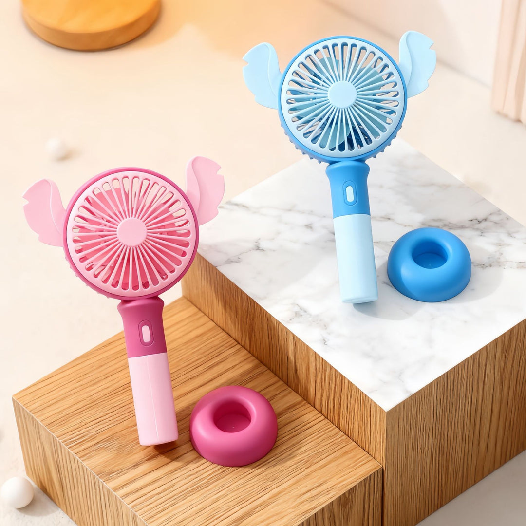Women's Portable Hand Fan in Playful Elephant Design Bowlift