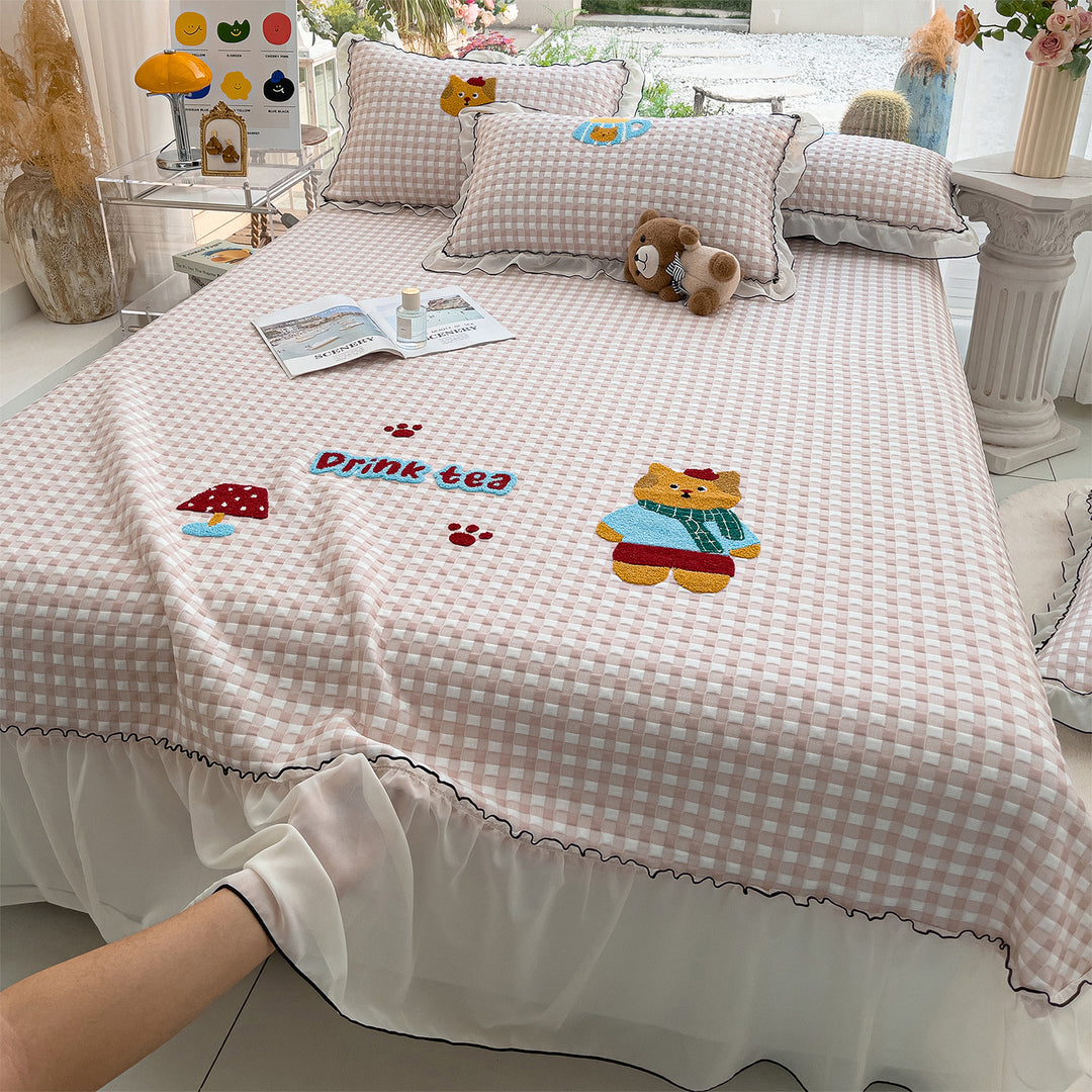 Women's cuddly blanket with playful panda motif and high-quality cotton surface Bowlift