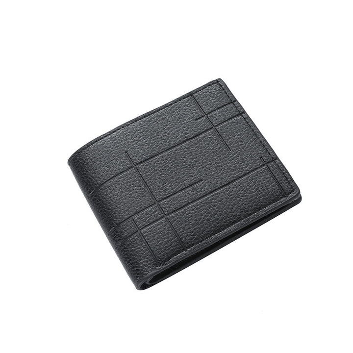 Textured Bi-Fold Leather Wallet Bowlift
