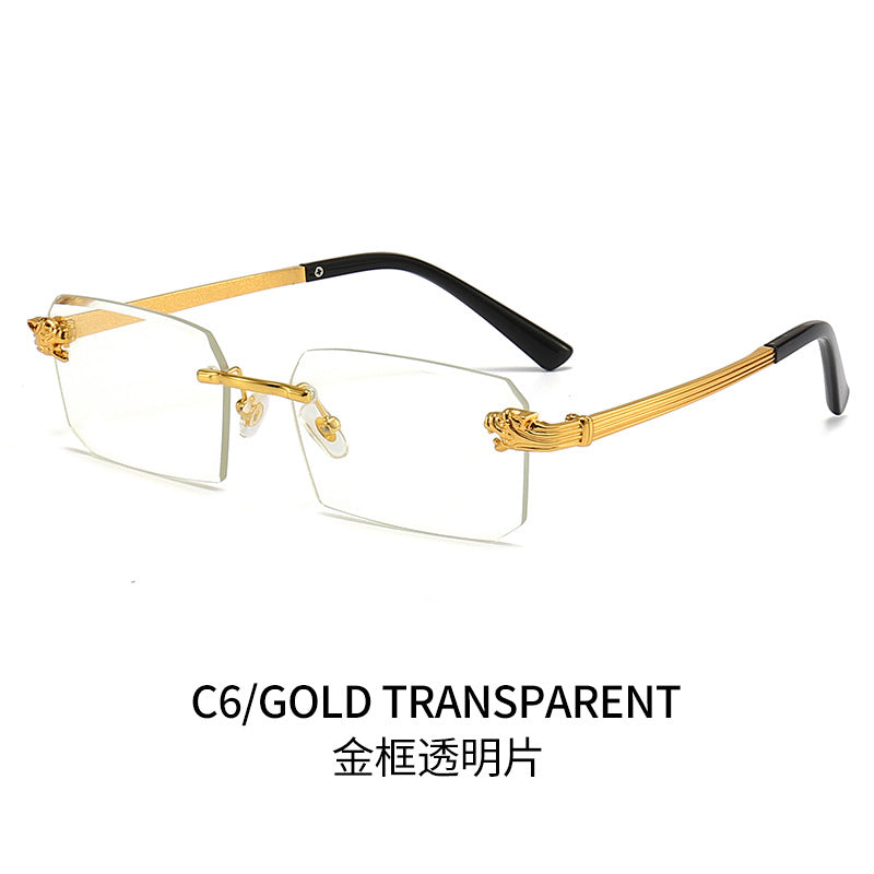Ladies Fashion Sunglasses with Faceted Frame and Luxurious Accents Bowlift