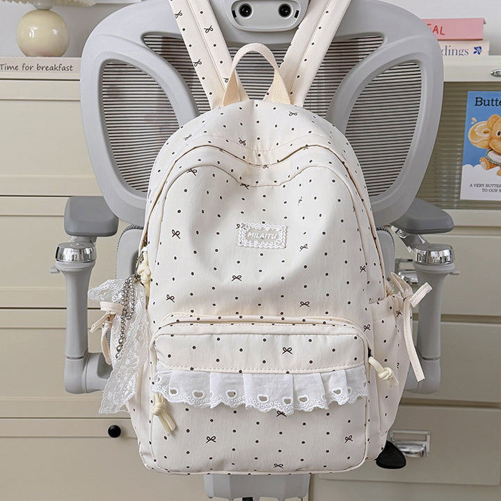 Charming Bow-Embellished Backpack