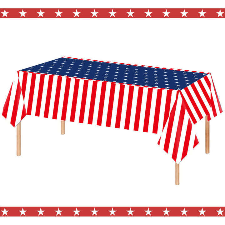 Unisex nan waterproof polyester tablecloth in vintage star stripe design Bowlift