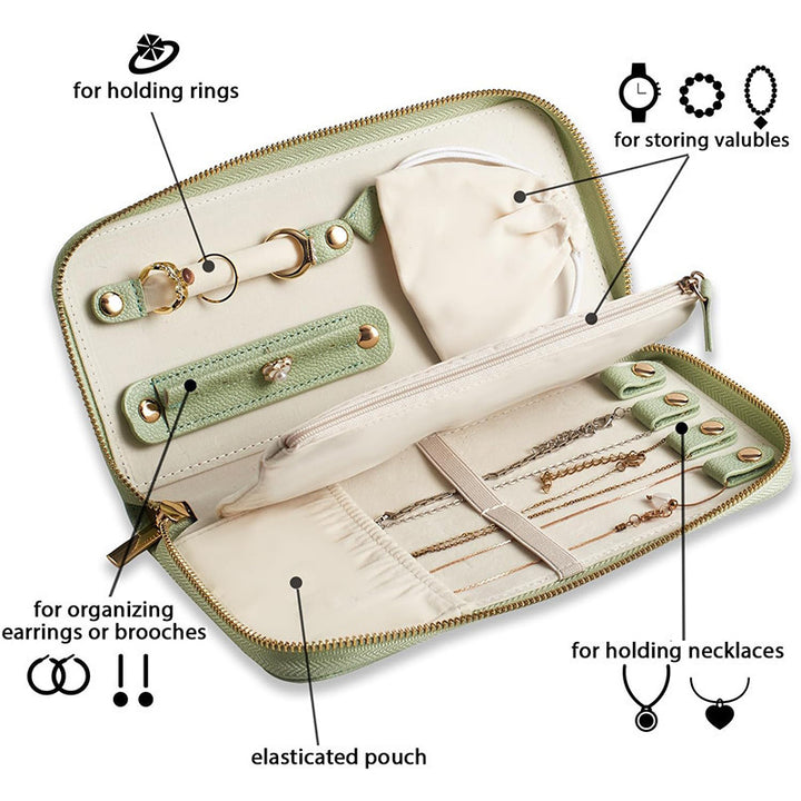 Jewelry Organizer Bag with Removable Inner Dividers Bowlift