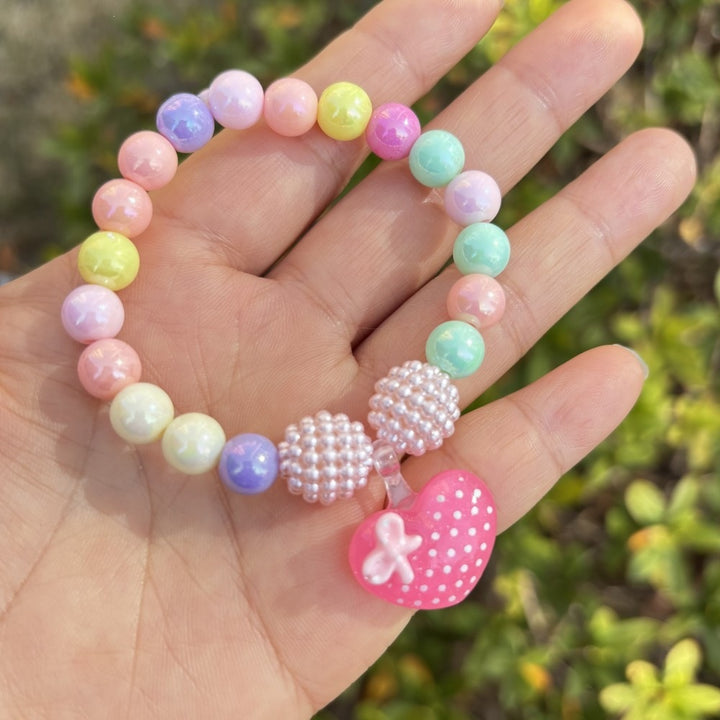 Colorful bracelet with flower charms Bowlift