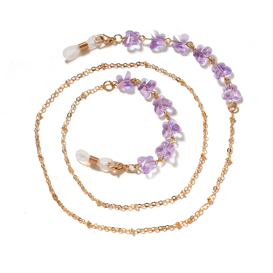 Floral-Embellished Eyewear Chain Bowlift