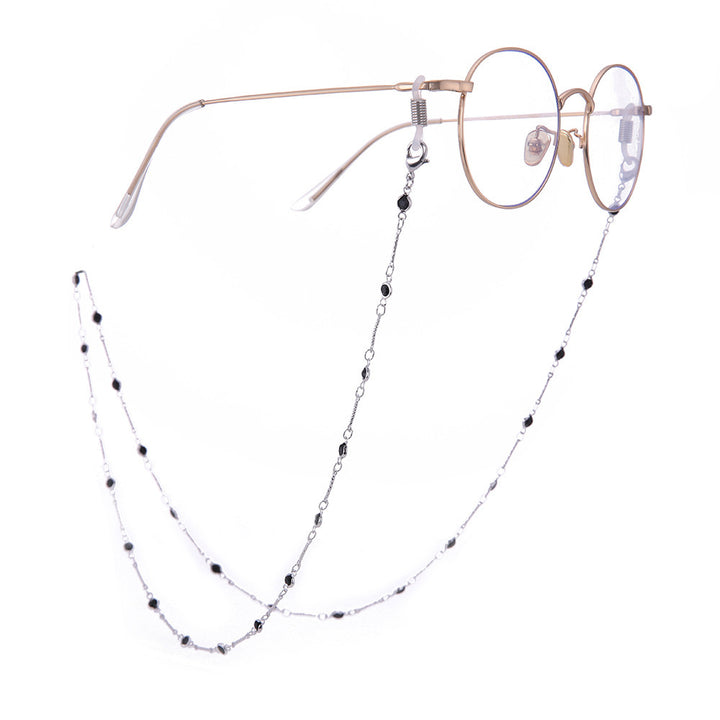 Elegant jewelry holder chain with onyx beads Bowlift