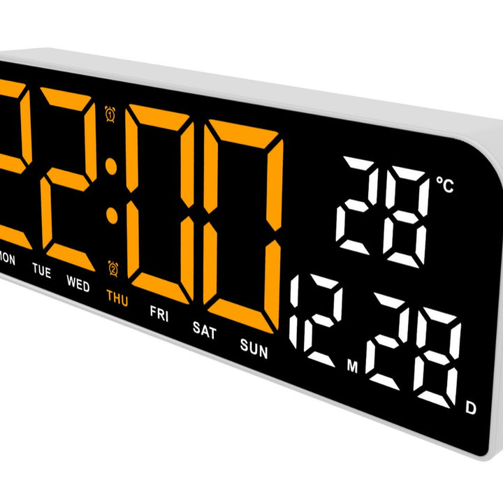 Digital Multi-Function Alarm Clock with Temperature and Date Setting Bowlift