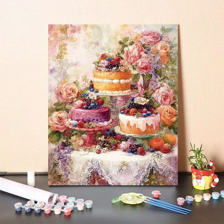 DIY Dessert-Themed Paint by Numbers Art Kit Bowlift