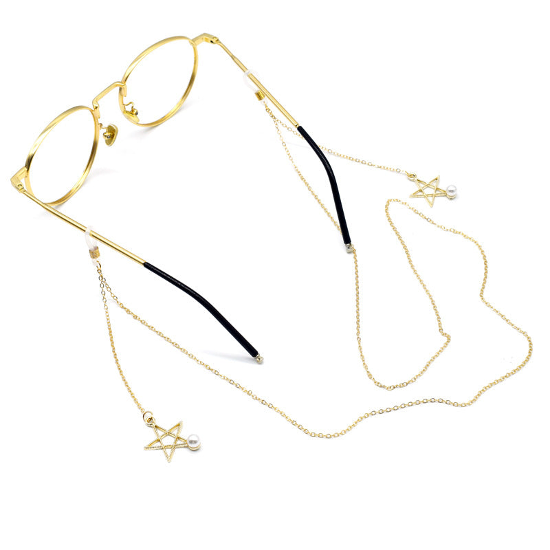 Star-Motif Eyewear Holder Chain Bowlift