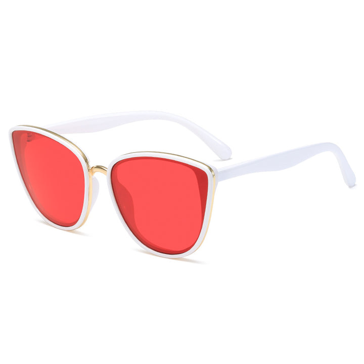 Women Cat-Eye Sunglasses with Transparent Frame and UV Protection Bowlift