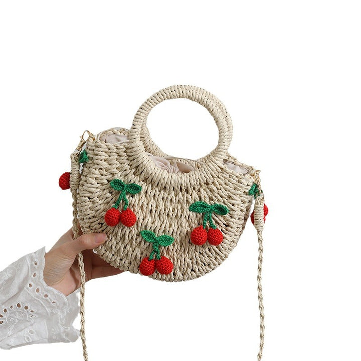 Bast bag with cheerful strawberry motifs Bowlift