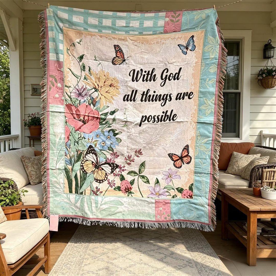Inspirational Quote Throw Blanket
