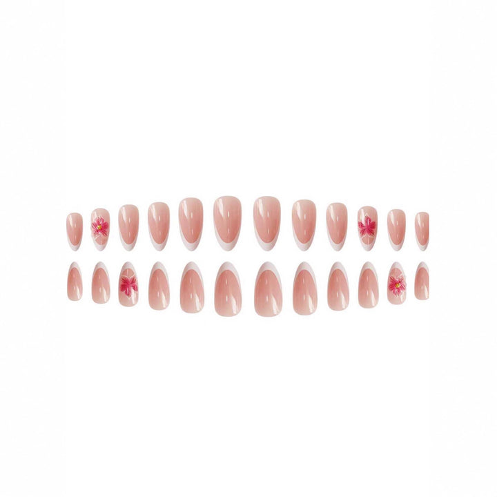 Elegant Floral Acrylic Nail Art Bowlift