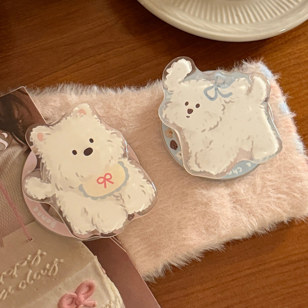 Cute Dog Smartphone Finger Holder Bowlift