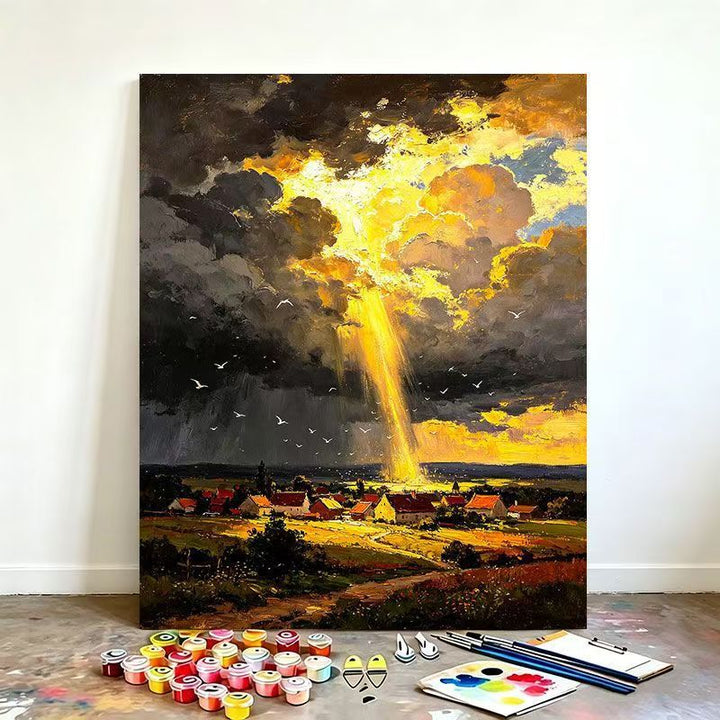 Scenic Rainbow Landscape Paint by Numbers Kit Bowlift