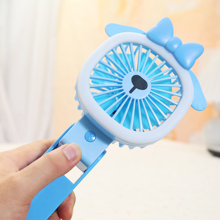 Women Portable Handheld Fan with Cute Animal Design and Flexible Tilt Mechanism Bowlift