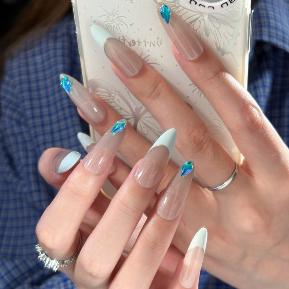 Star-Patterned Elegant Press-On Nail Set Bowlift