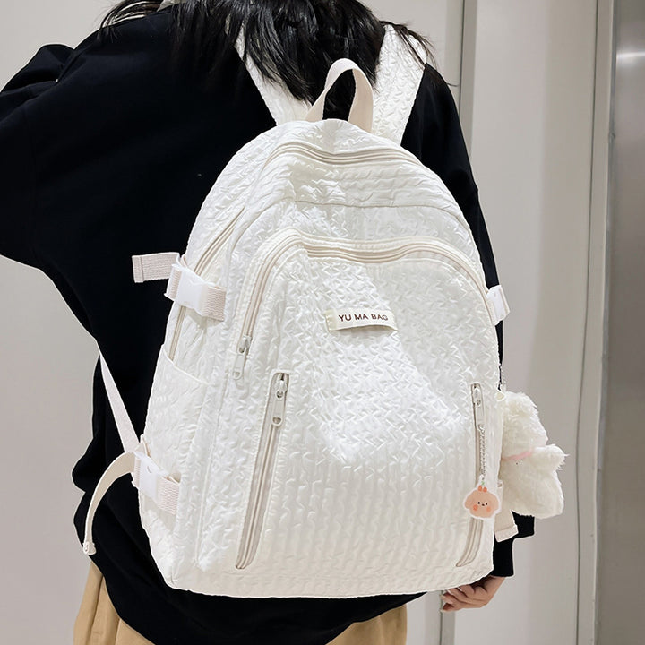 Textured Multi-Pocket Backpack