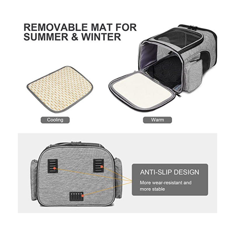 Cat transport backpack with breathable mesh panels Bowlift