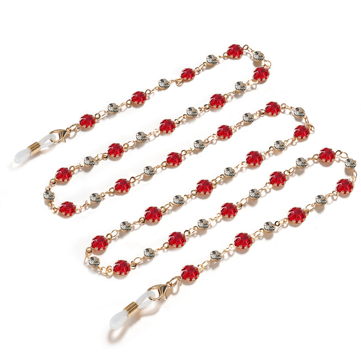 Crystal-Embellished Eyewear Chain Bowlift
