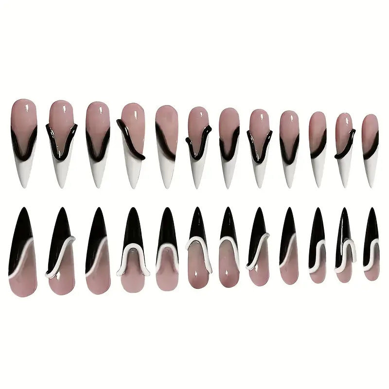 Artistic Stiletto Nail Extensions Bowlift