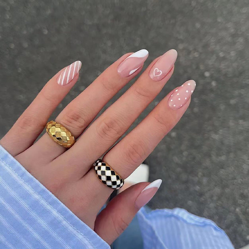 Artificial nails with floral minimalism Bowlift