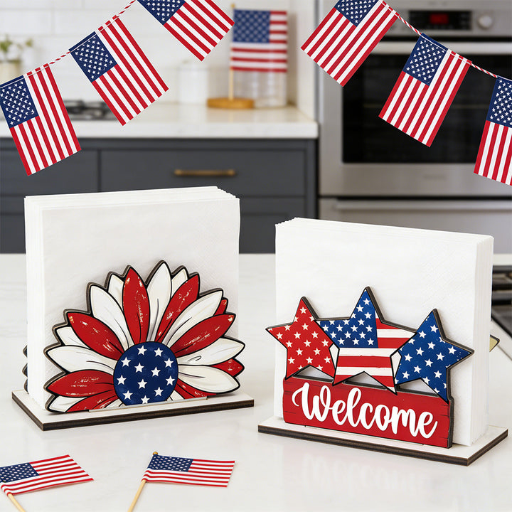 Unisex decorative wood figure set American design gnome table display Bowlift