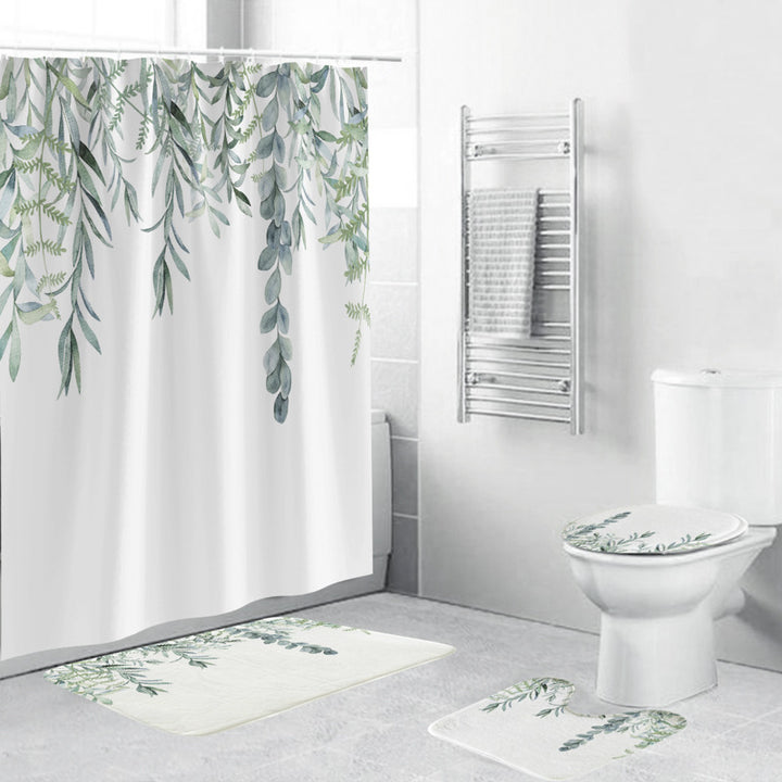 Floral-Patterned Bathroom Accessory Set Bowlift